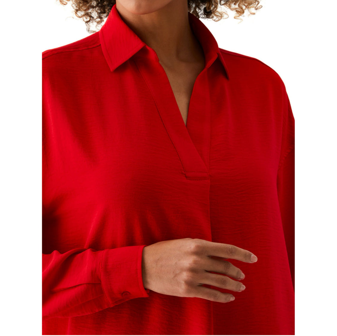 Rafaella Ladies Woven Top - True Red. Size: Small