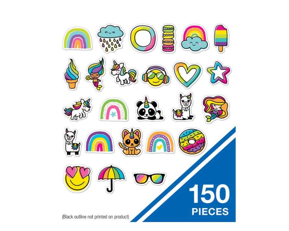 Rainbow Fun Mega Pack Cutouts. 150 ct