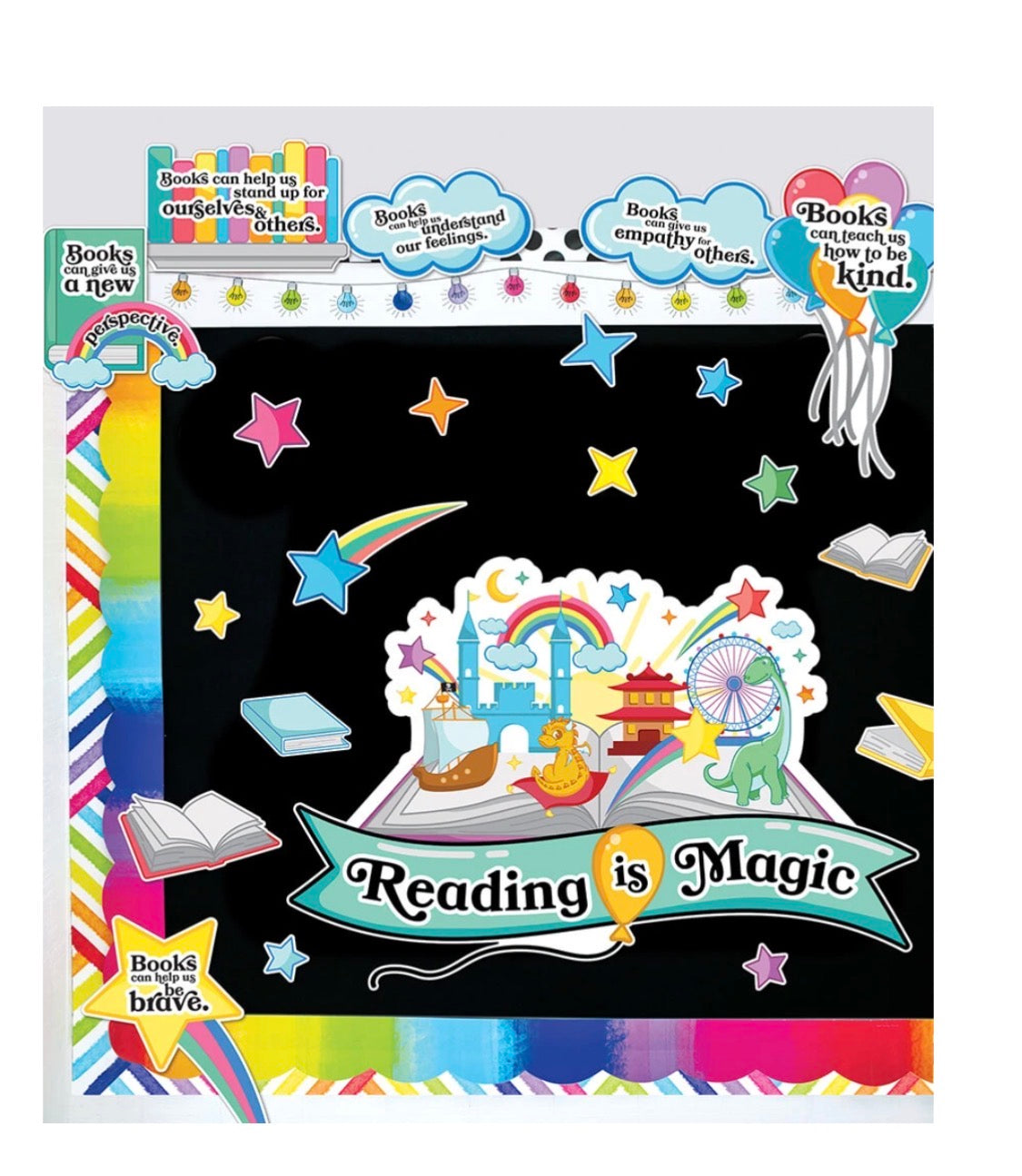 Reading Is Magic Bulletin Board Set - 58 pieces