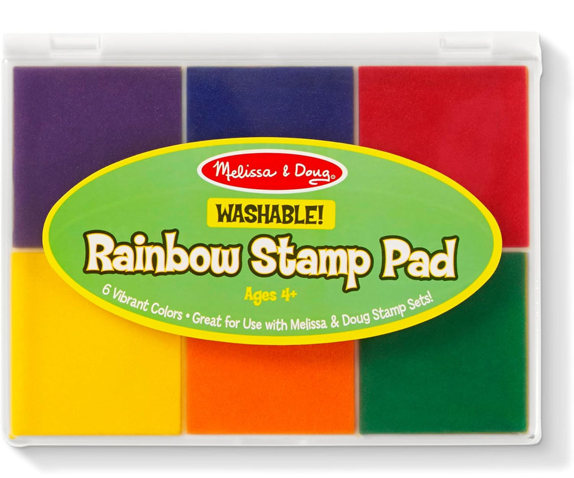Rainbow Stamp Pad with 6 Washable Inks