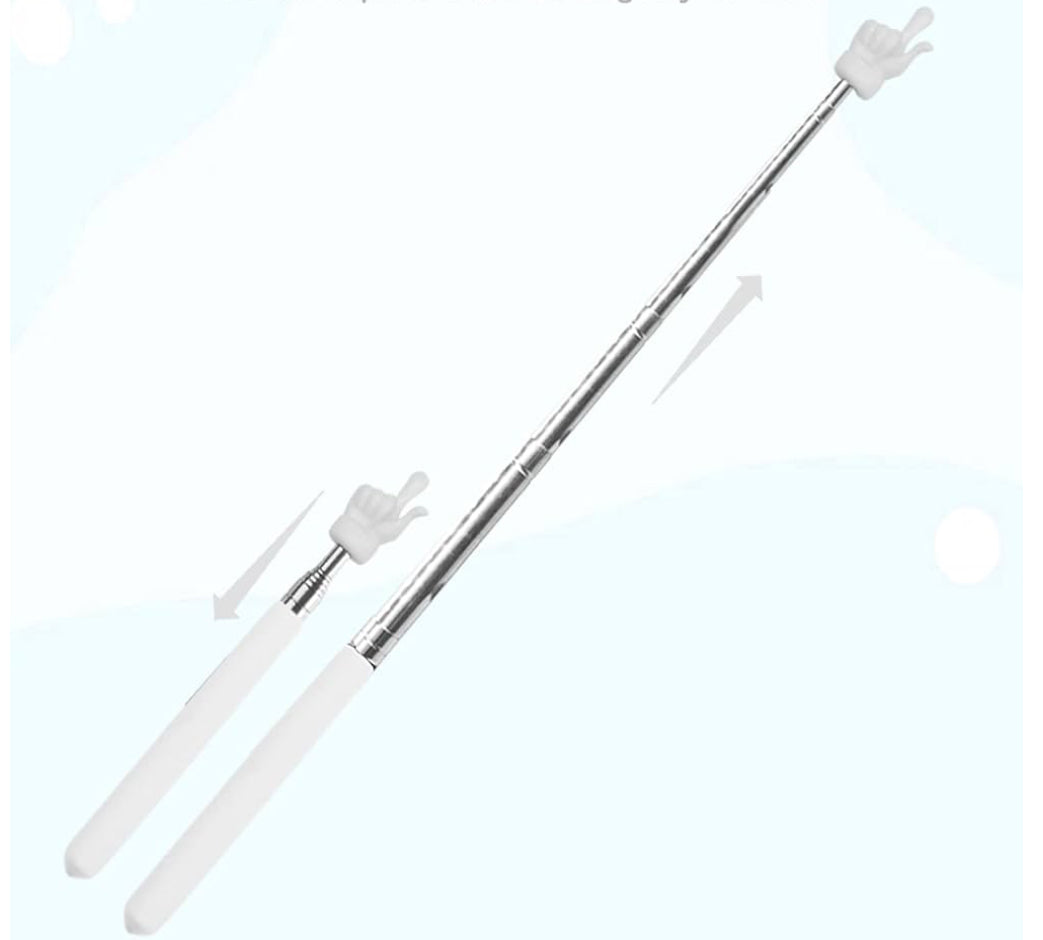 Retractable Finger Pointer. White.