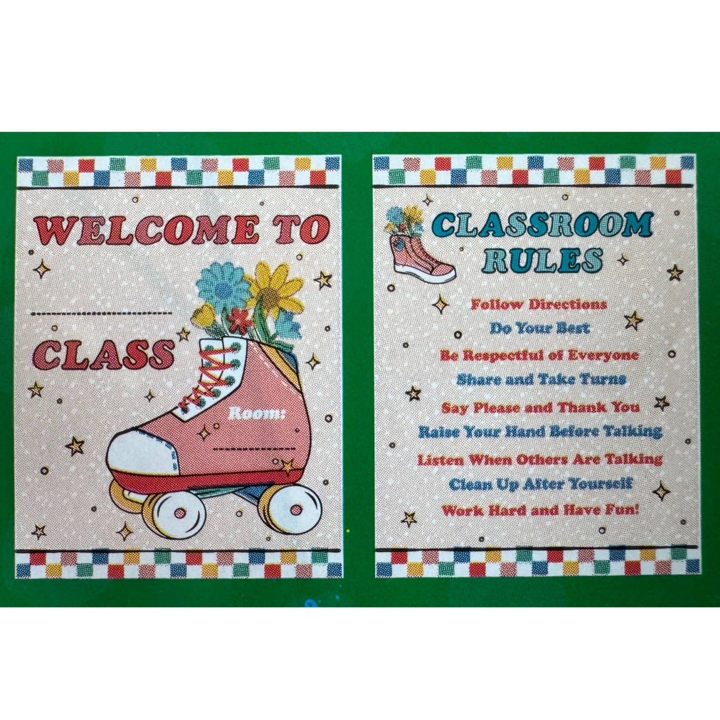 2-pack Chart - Welcome & classroom Rules