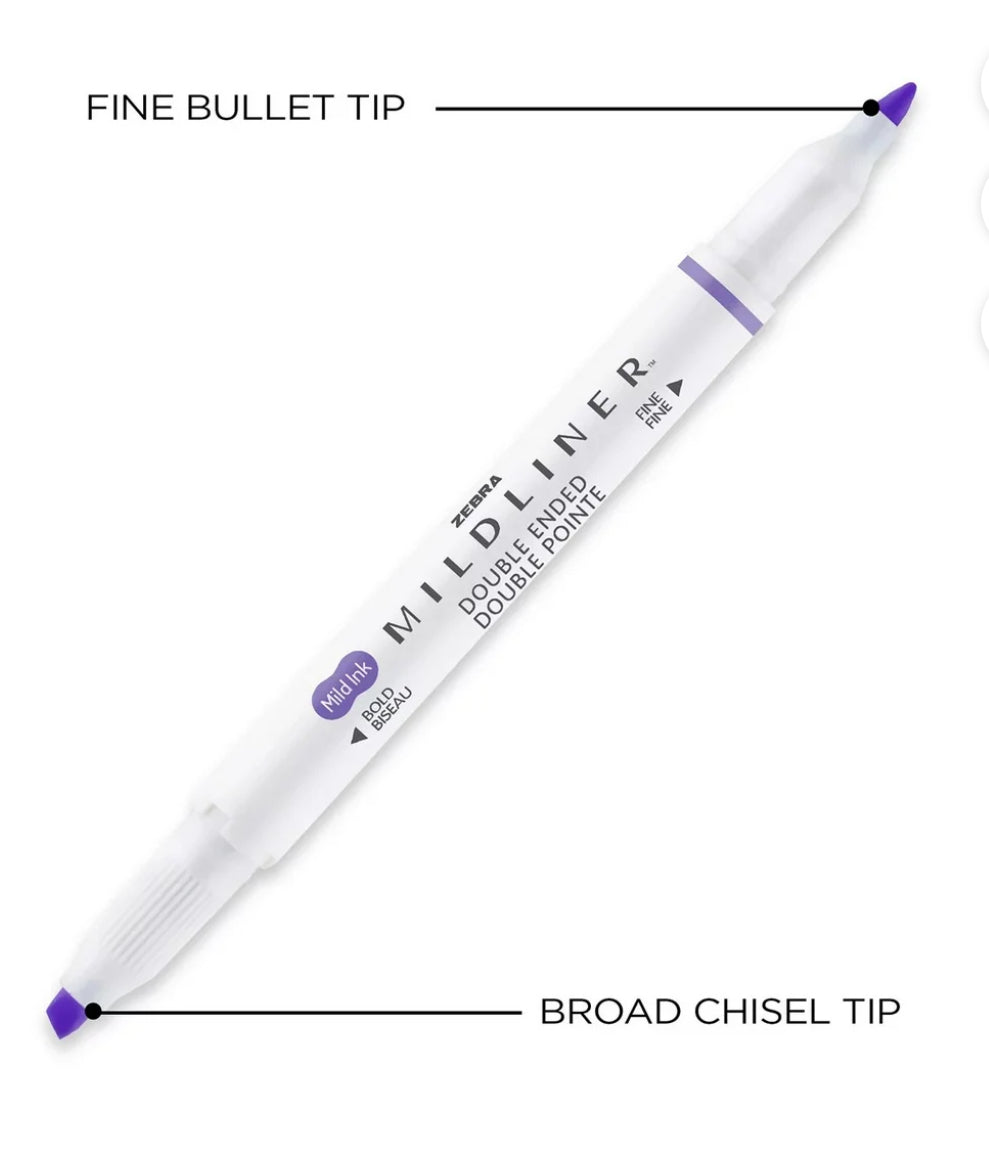 Mildliner Double Ended
Creative Markers. Assorted 18 pk.