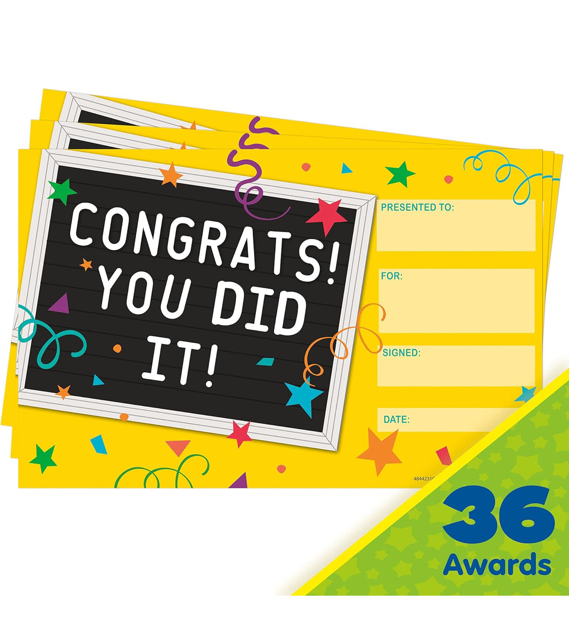 Congrats! You Did It Reward Certificates. 36 ct