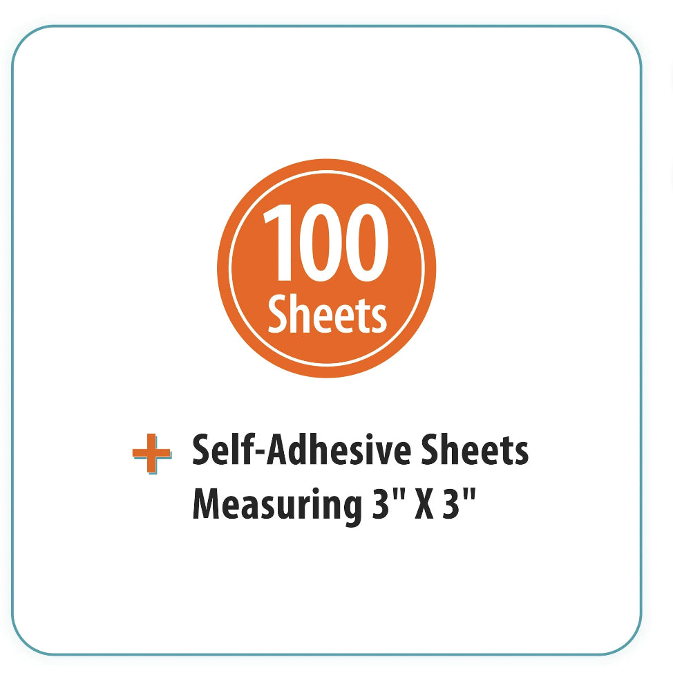 Sustainable Square Shaped Sticky Notes. 100 Sheets.