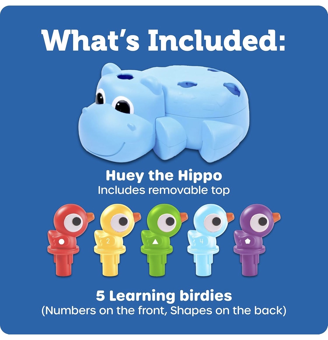 LR Huey The Fine Motor Hippo. 7 pieces. 18m+