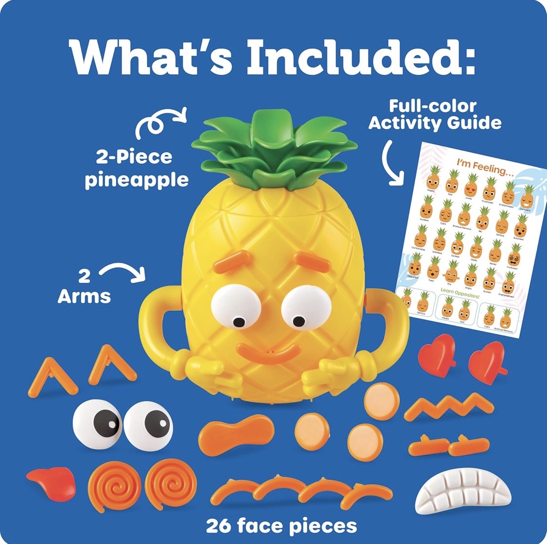 Learning Resources Big Feelings Pineapple - Social-Emotional Learning Toy. 30 pieces. Ages 3+