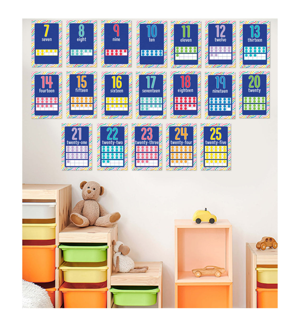 Number Cards Mini Poster Set. 26 ct.