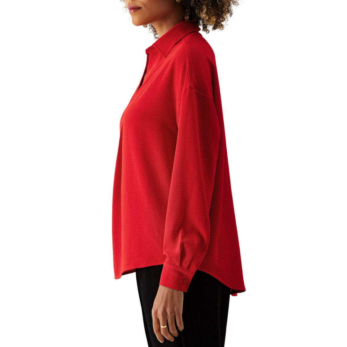 Rafaella Ladies Woven Top - True Red. Size: Small