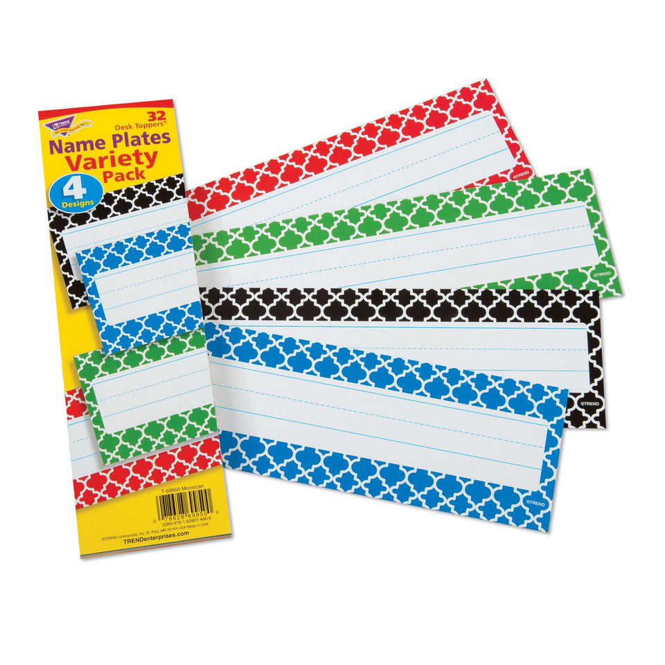 Moroccan Variety Pack Name Plates. 32 ct