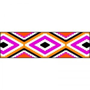 Orange Atzec Straight Borders