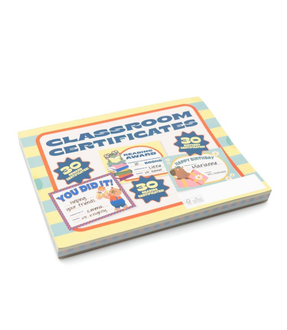 Classroom Certificate Book. 90 ct.