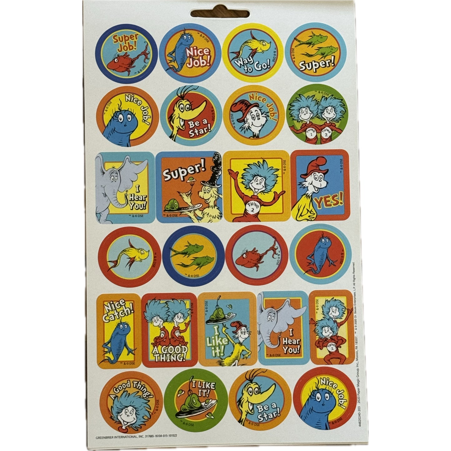 Dr. Seuss Book with Foil. 245 ct