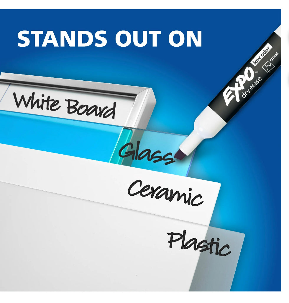 Expo Dry Erase Chisel Tip Markers. 12 count.
