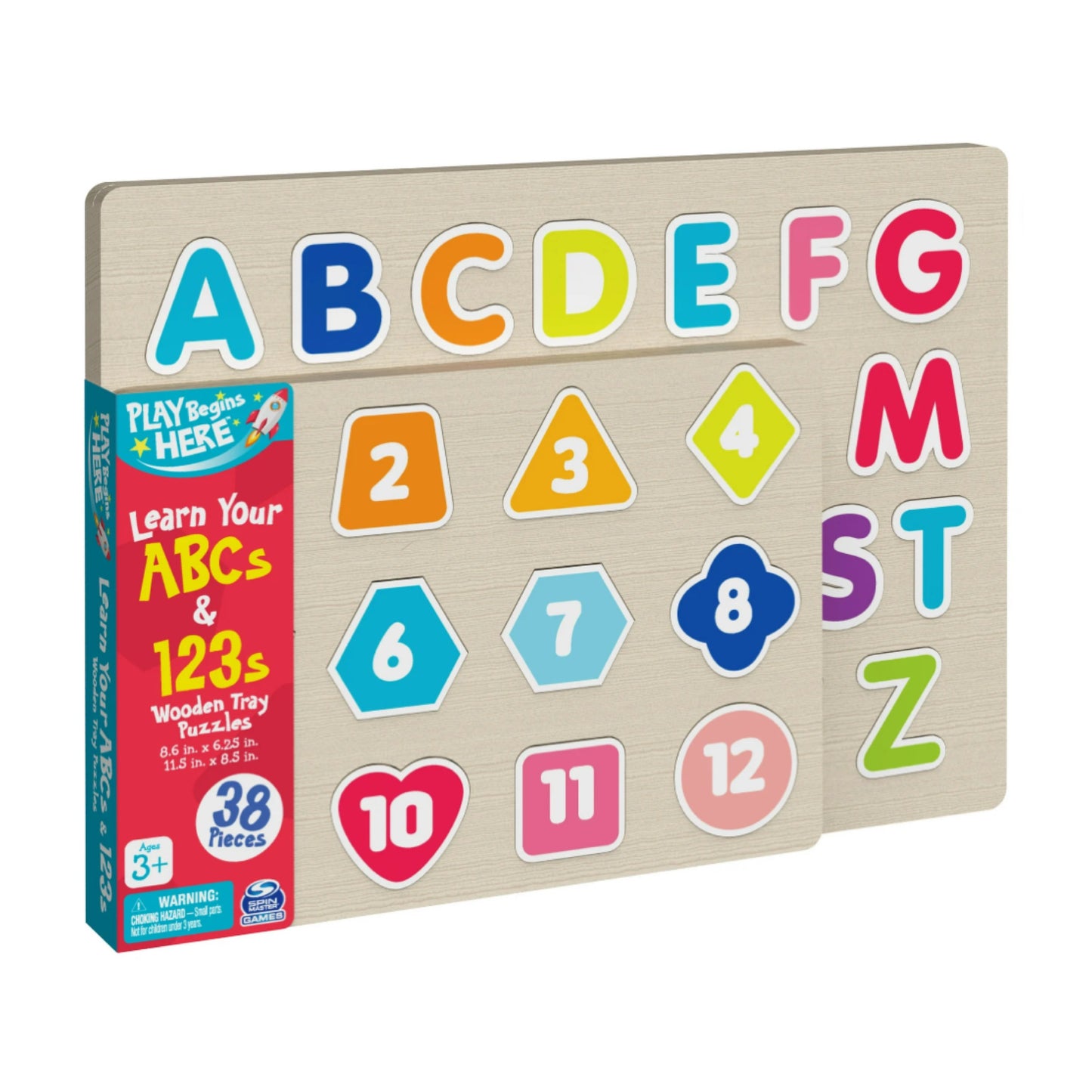 ABCs and 123s Chunky Wood Puzzles