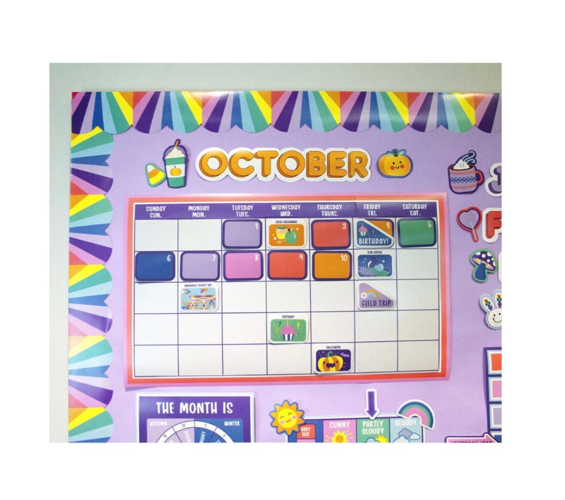 We Stick Together Calendar Bulletin Board Set - 163 pieces
