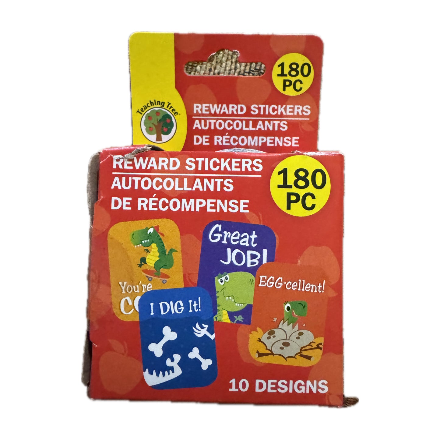Rolled Motivational Stickers in Dispensing Box. 180 ct