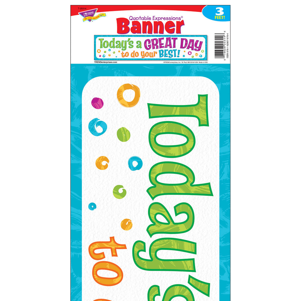 3-feet Horizontal Banner - Today's a Great Day to do your Best
