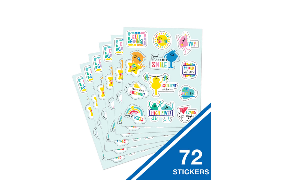 Happy Place Motivational Stickers. 72 ct.