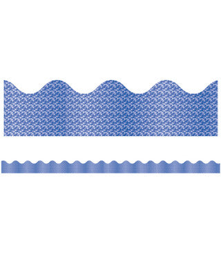 Blue Sparkle Scalloped Borders