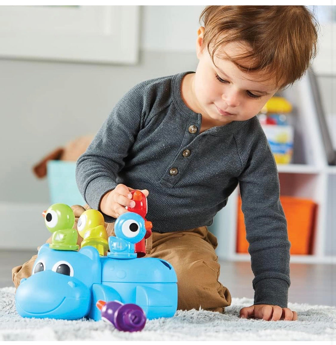 LR Huey The Fine Motor Hippo. 7 pieces. 18m+