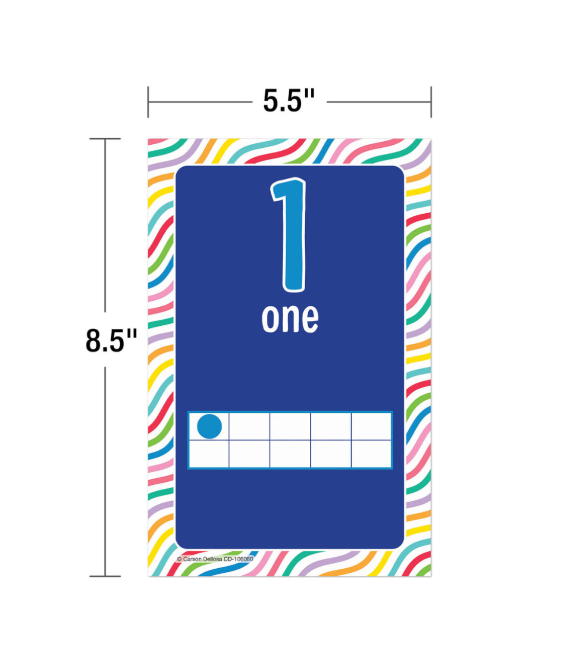 Number Cards Mini Poster Set. 26 ct.