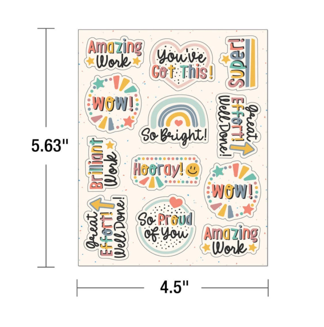 We Belong Motivational Shape Stickers. 72 ct.