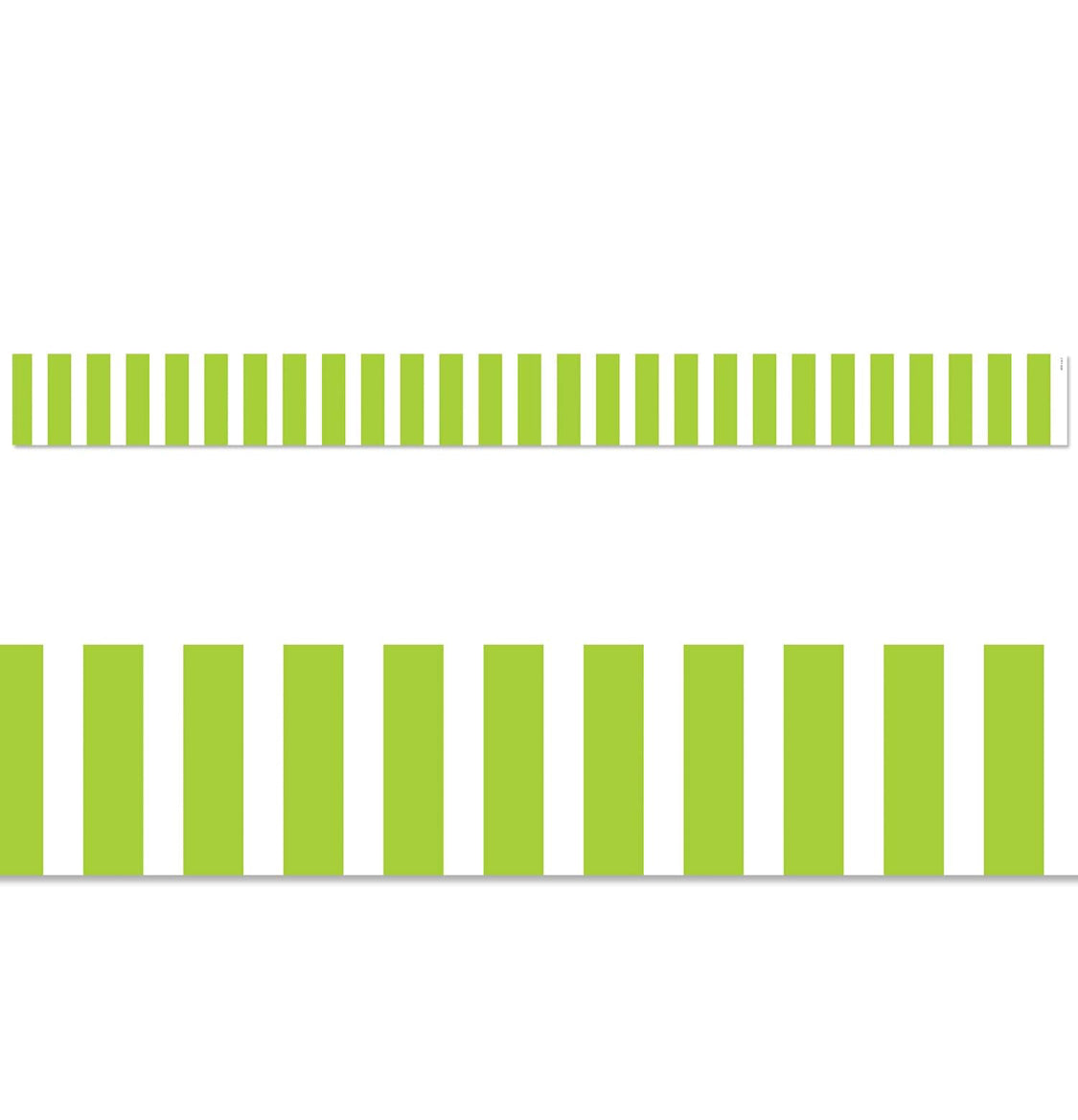Lime Green Bold Stripes Straight Borders. 12 ct