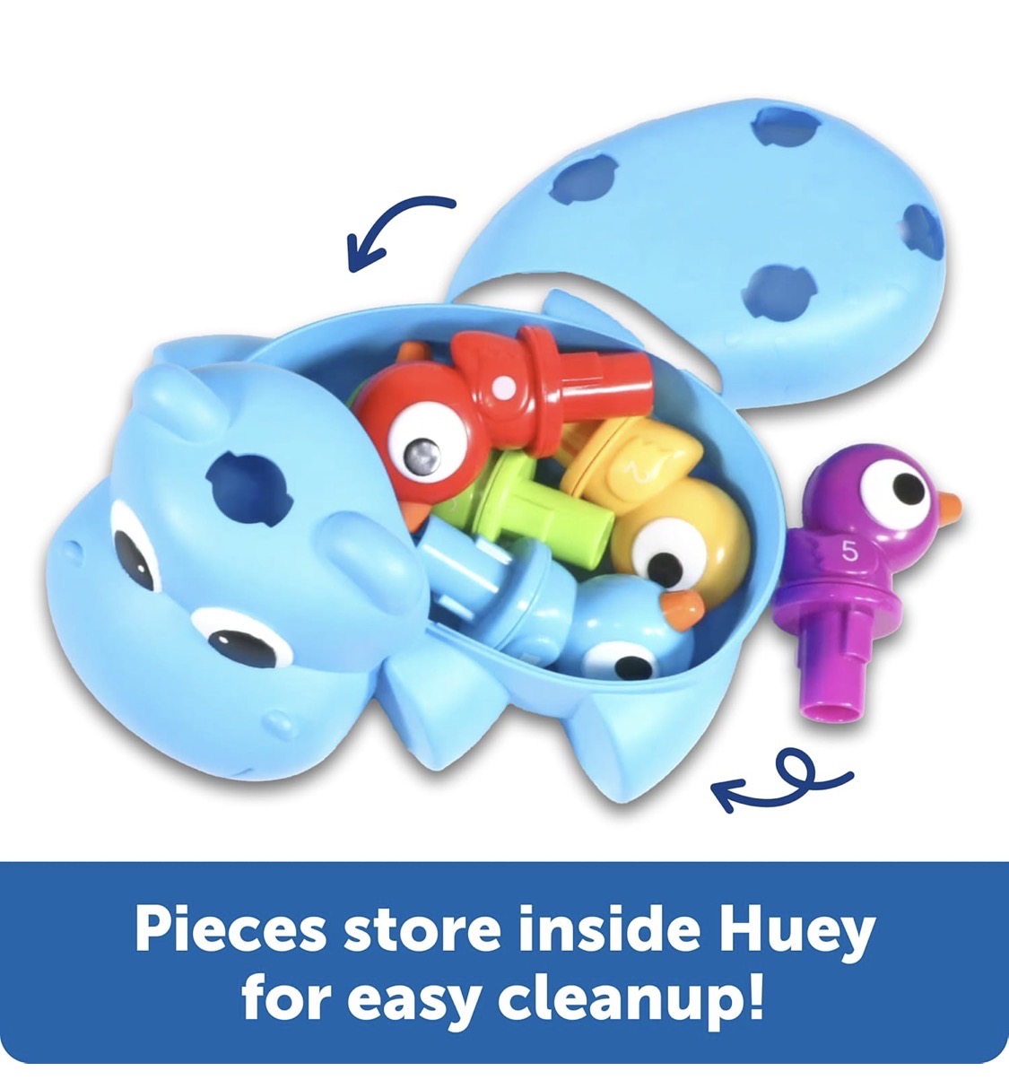 LR Huey The Fine Motor Hippo. 7 pieces. 18m+