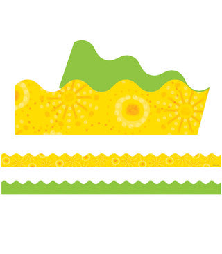 Lemon Lime Double Sided Scalloped Borders