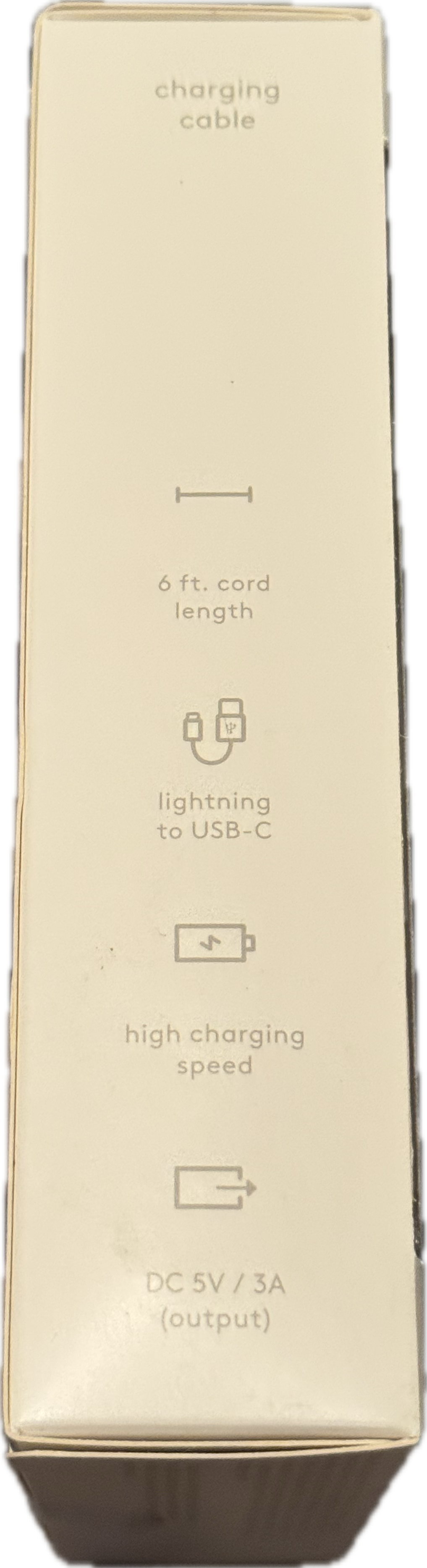 6 ft iPhone/iPad Lightening Charging Cable. USB-C.