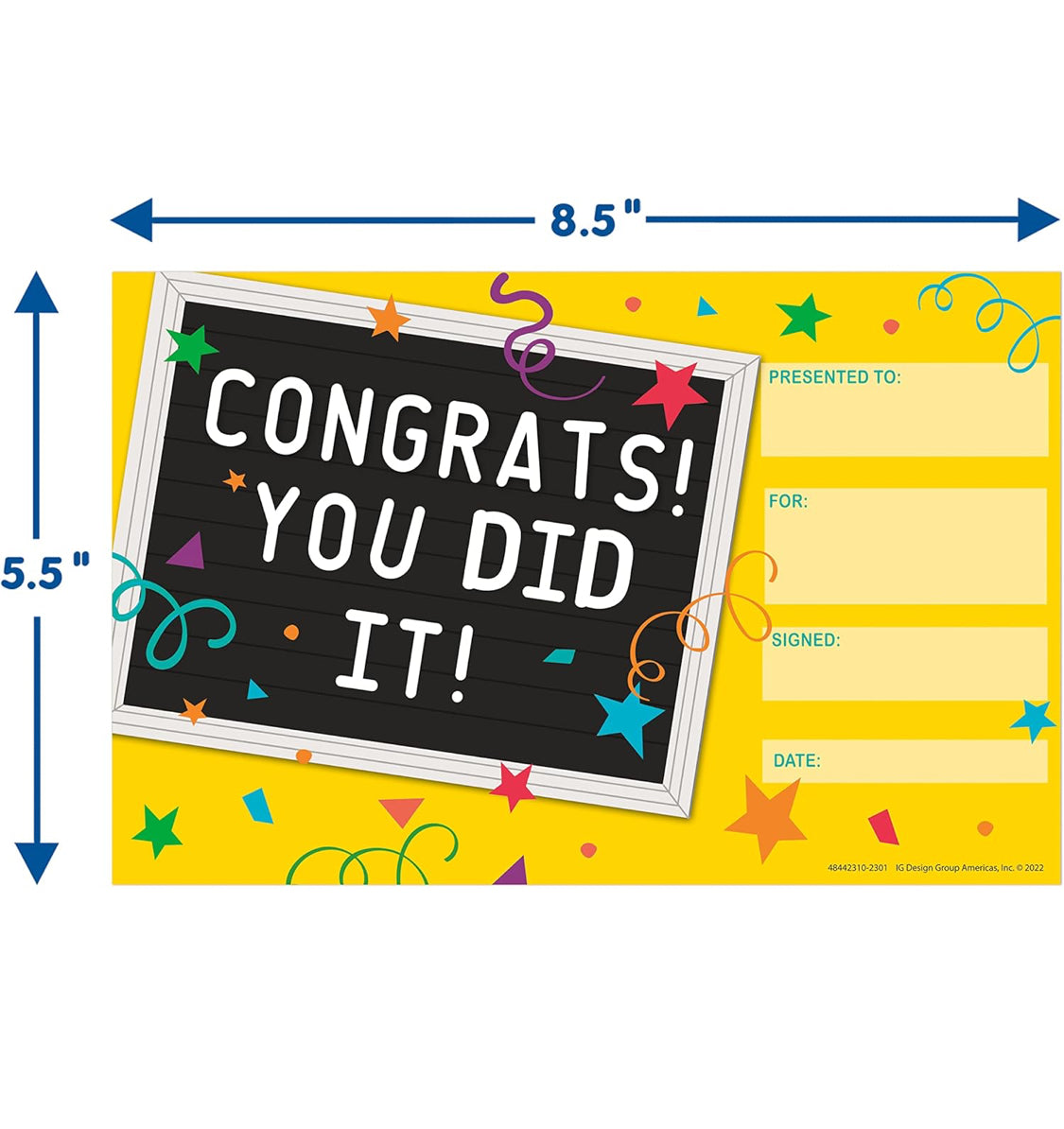 Congrats! You Did It Reward Certificates. 36 ct