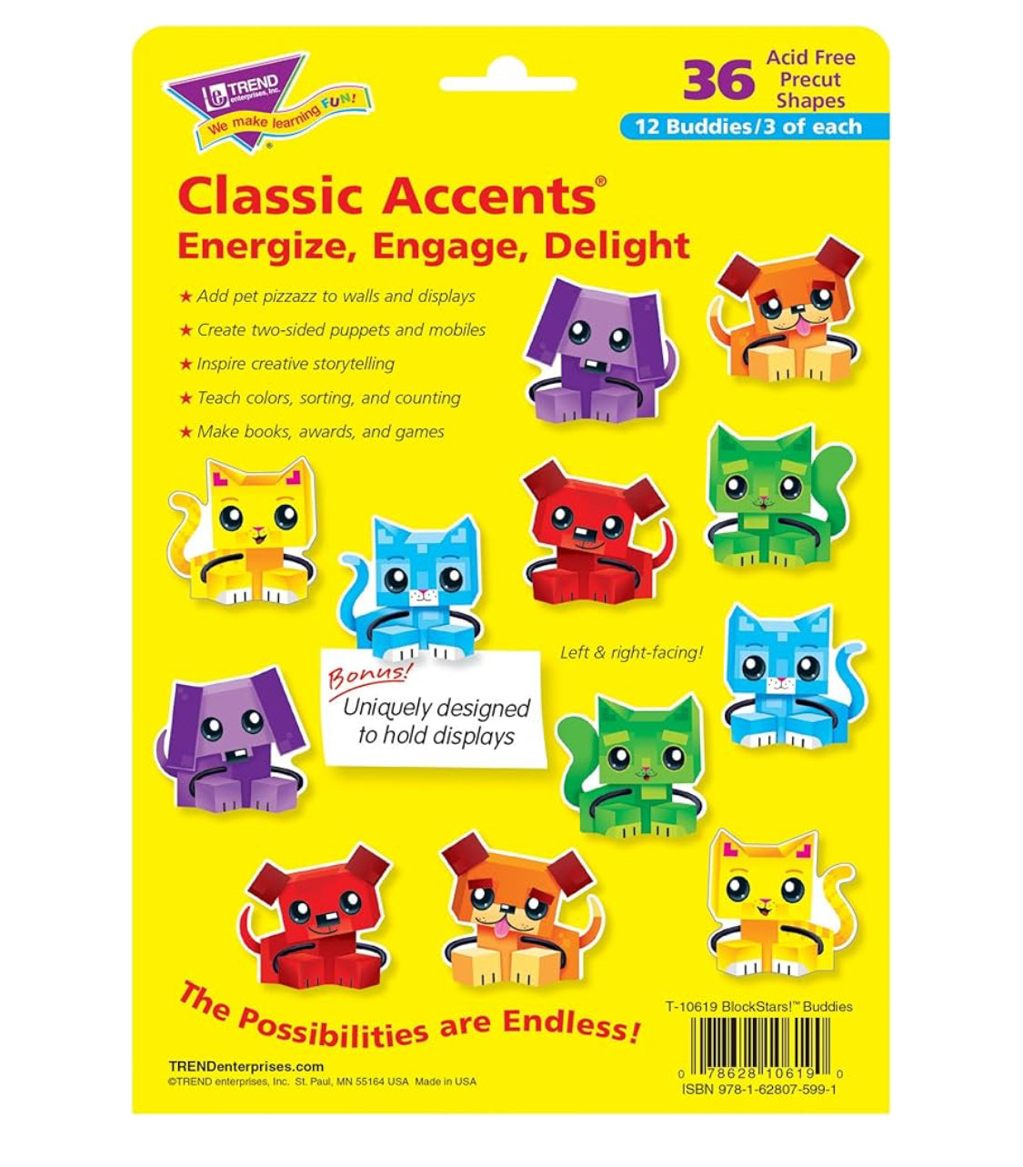 BlockStars! Buddies Classic Accents Variety Pack, 36 ct