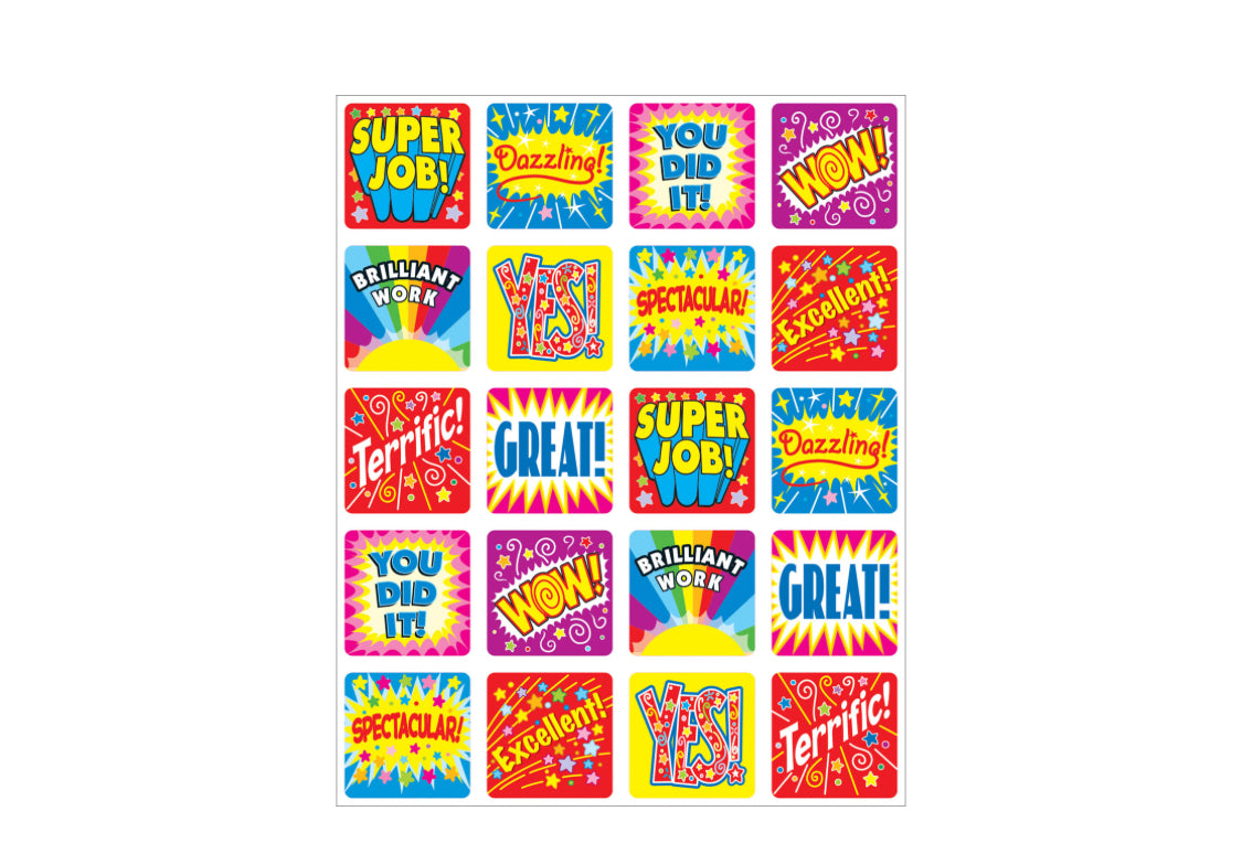 Positive Words Motivational Stickers. 120 ct