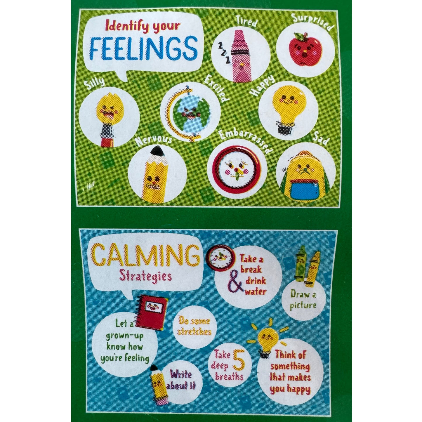 2-pack Learning Charts - Identify your Feelings & Calming Strategies