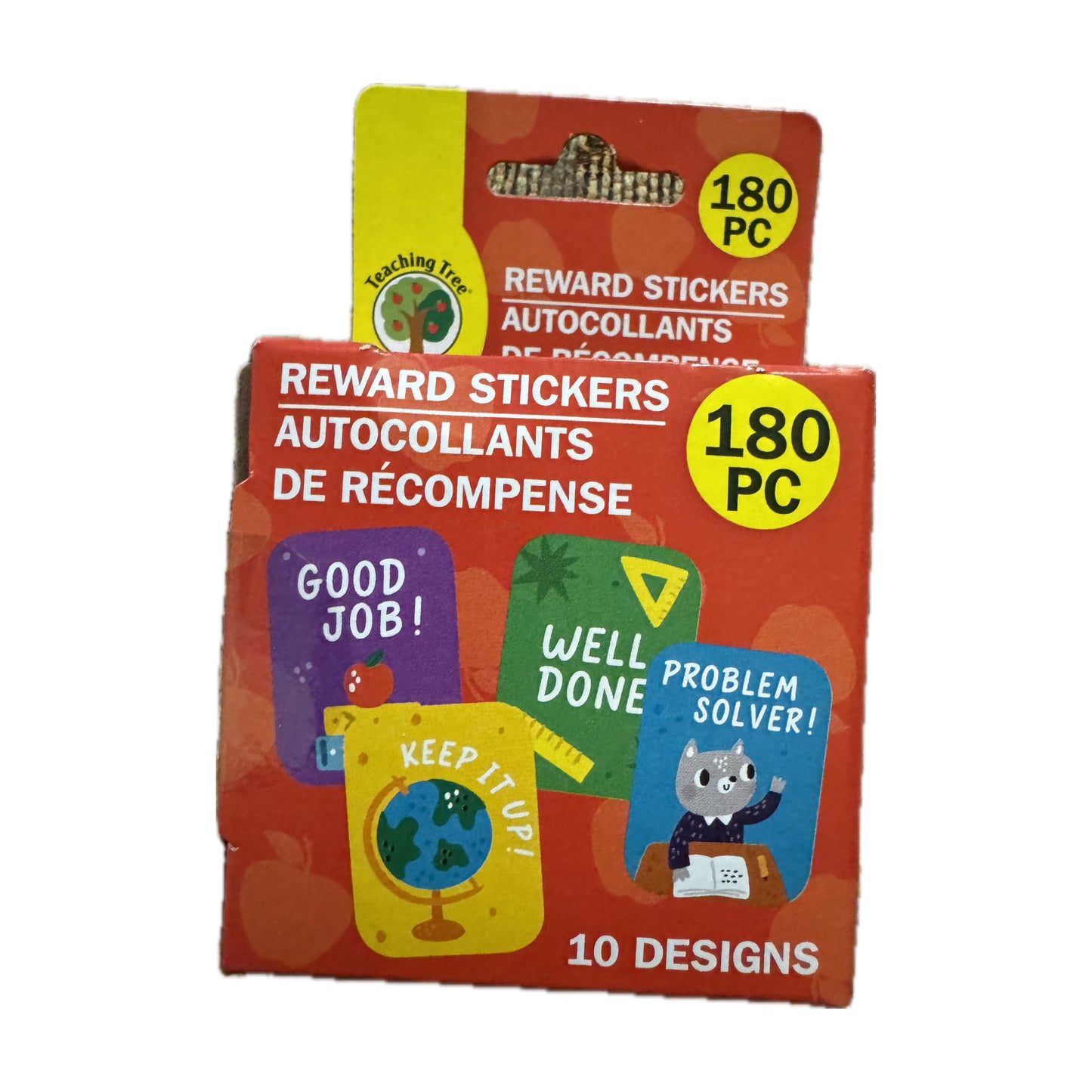 Rolled Motivational Stickers in Dispensing Box. 180 ct