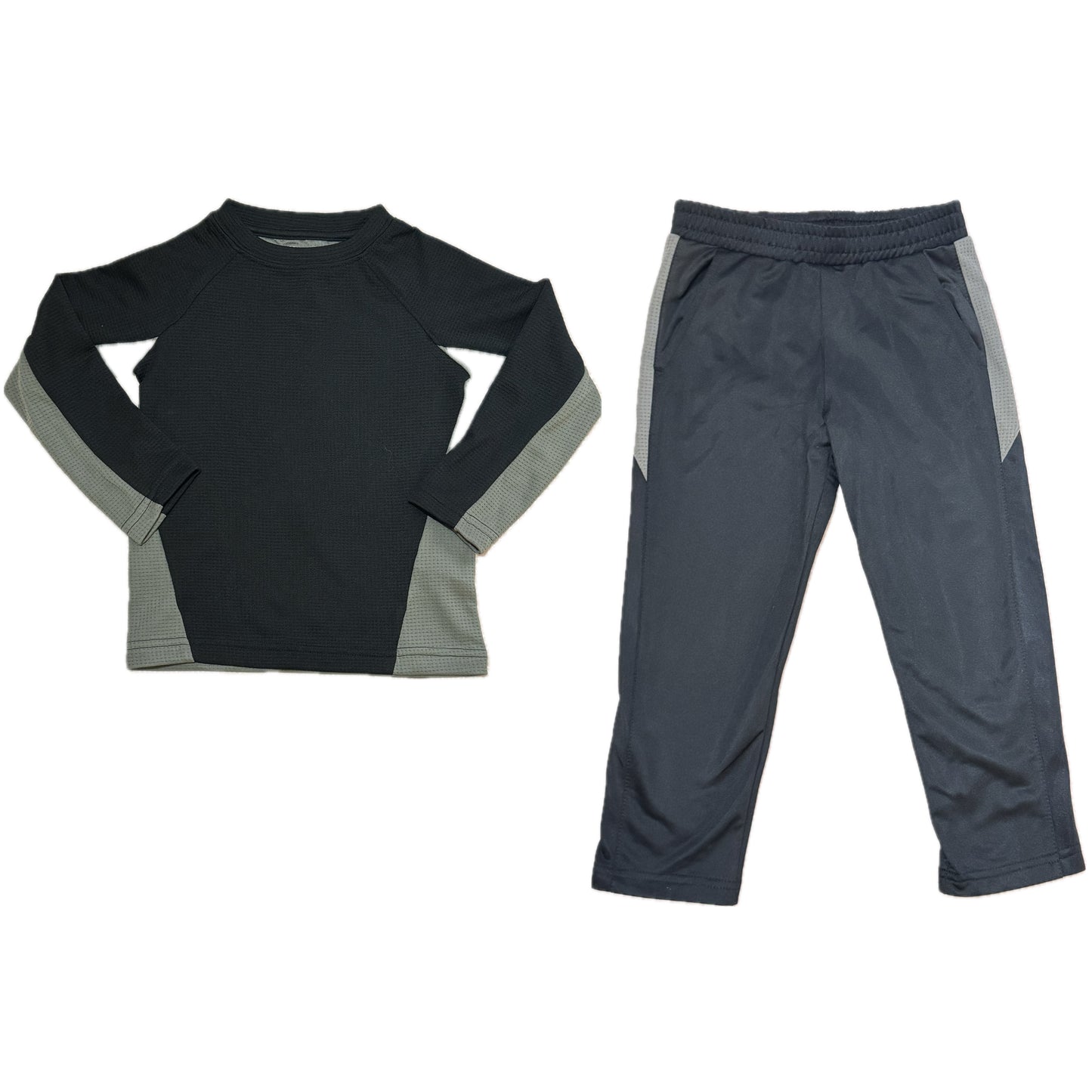 Boys 2-piece Active Set. Black & Grey