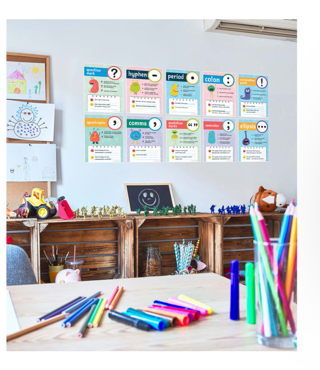 Punctuation Mini Poster Set. 12 pieces.