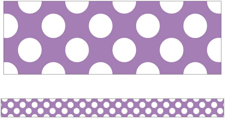 Purple with Polka Dots Straight Borders