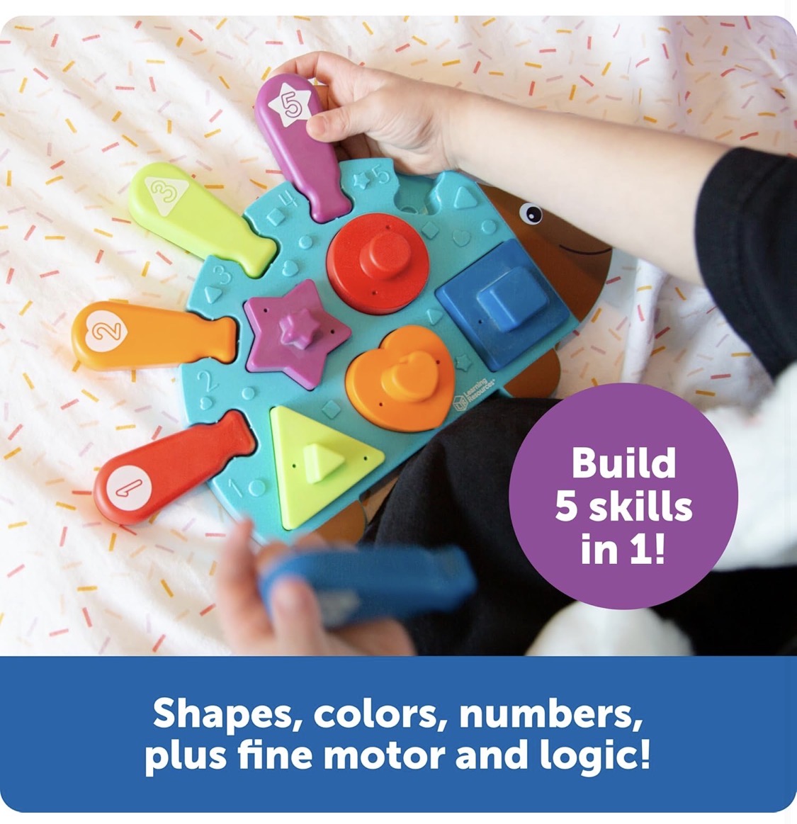 LR Spike the Fine Motor Hedgehog Puzzle Playmate 11 pieces. 18m+
