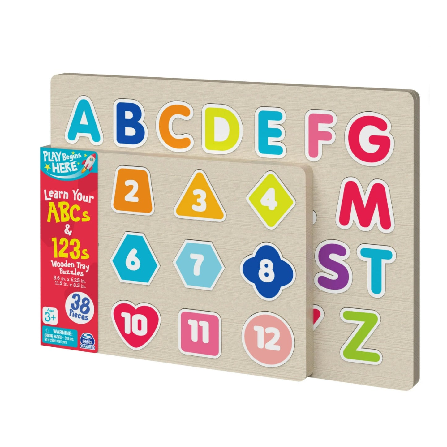 ABCs and 123s Chunky Wood Puzzles