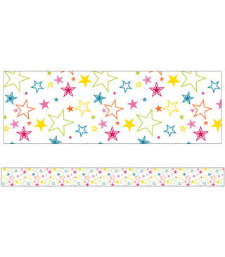 School Pop Mixed Stars Straight Borders