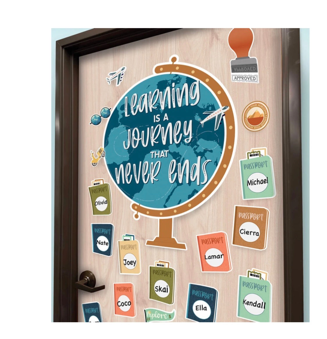 Learning Is a Journey Bulletin Board Set - 45 pieces