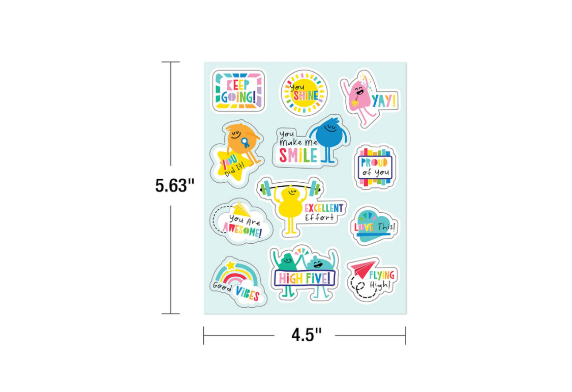 Happy Place Motivational Stickers. 72 ct.