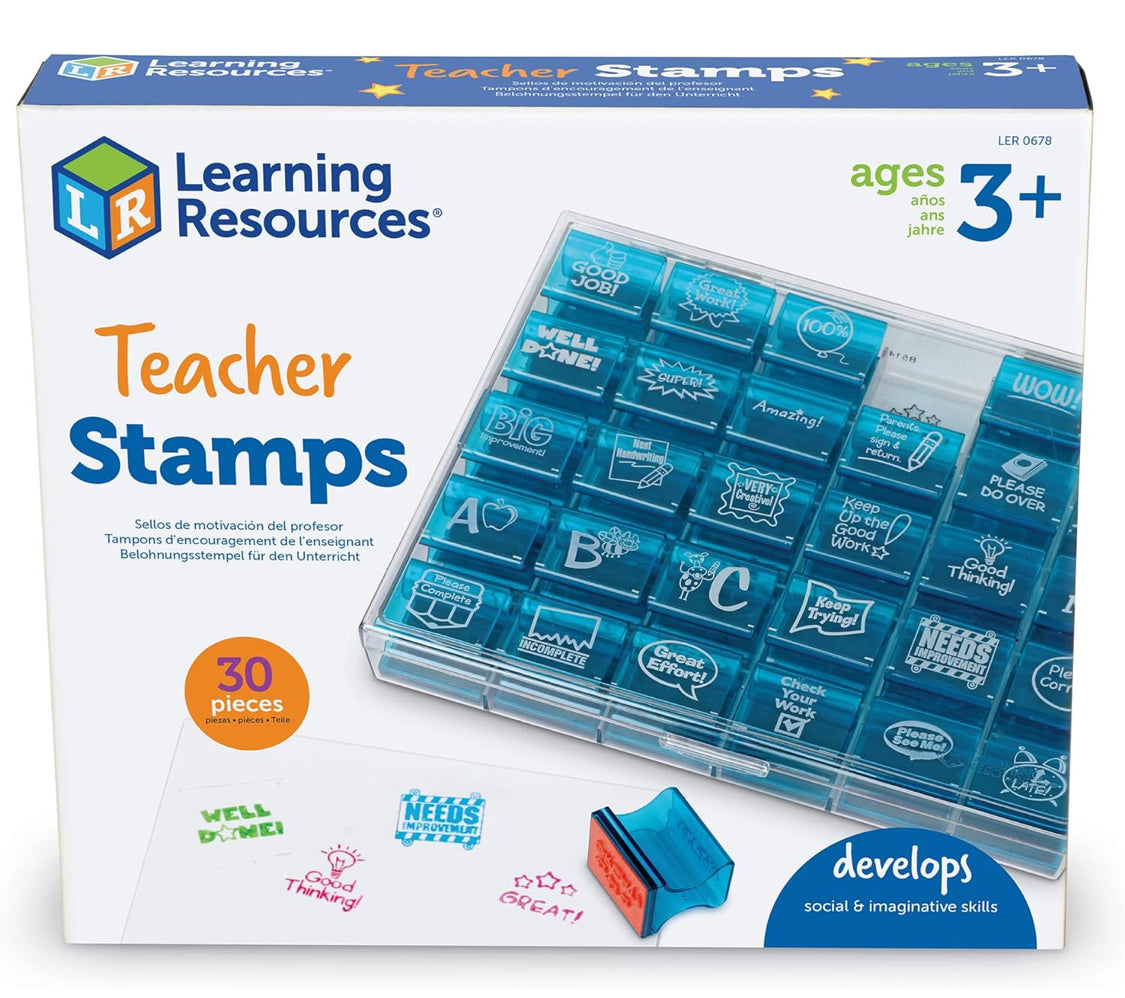 Set of 30 Jumbo Teacher Stamps