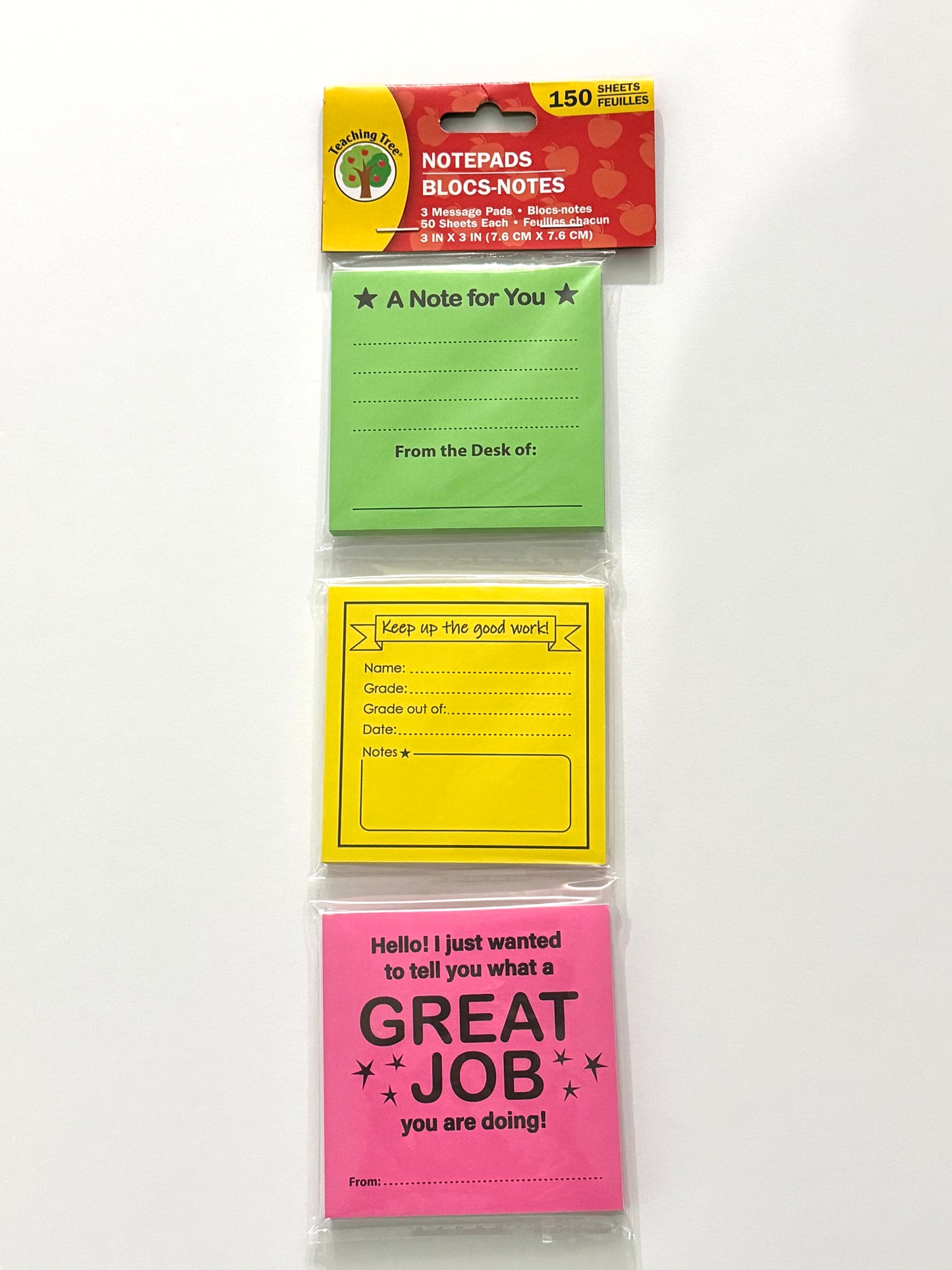 Motivational Notepad Set – 3 Pack (150 Sheets Total)