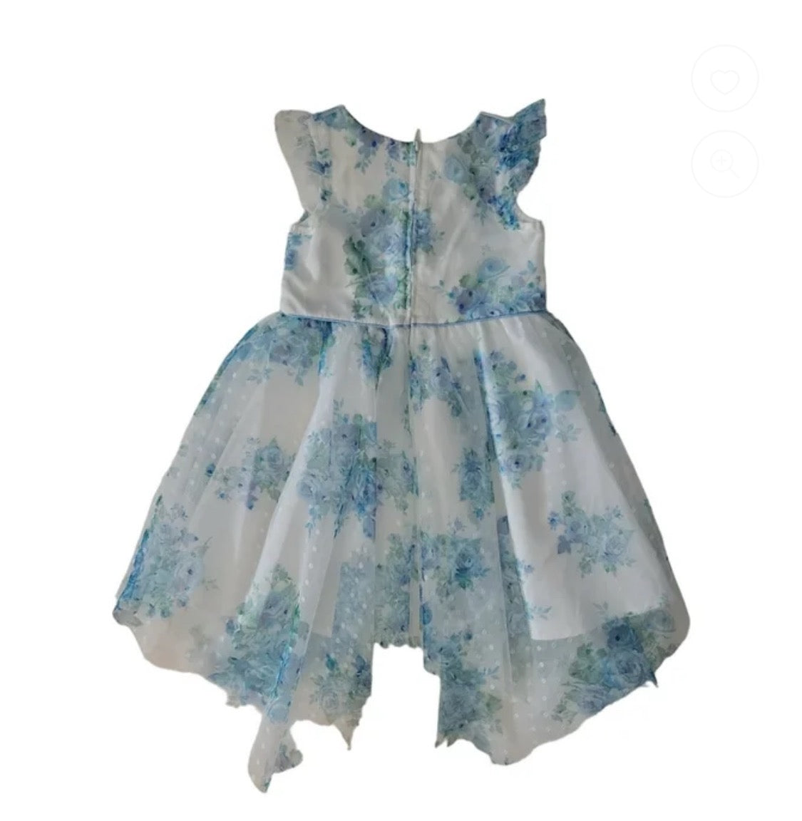 Toddler Girl Special Occasion Dress - Blue Floral. 2T