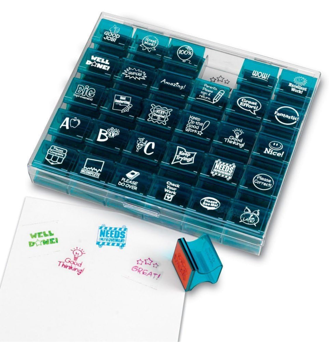 Set of 30 Jumbo Teacher Stamps