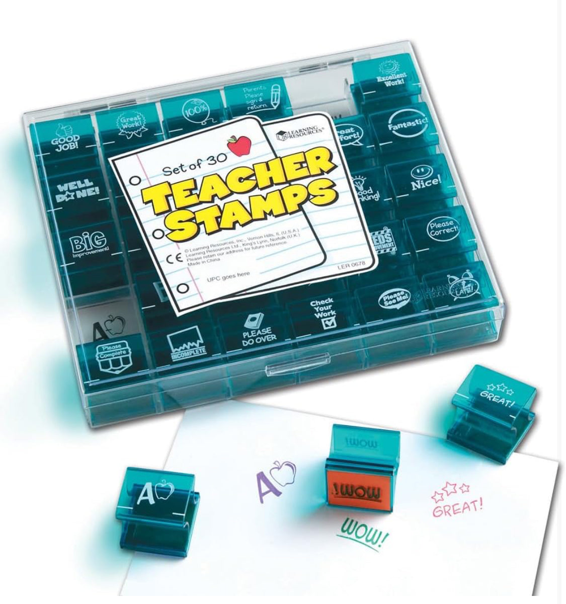 Set of 30 Jumbo Teacher Stamps