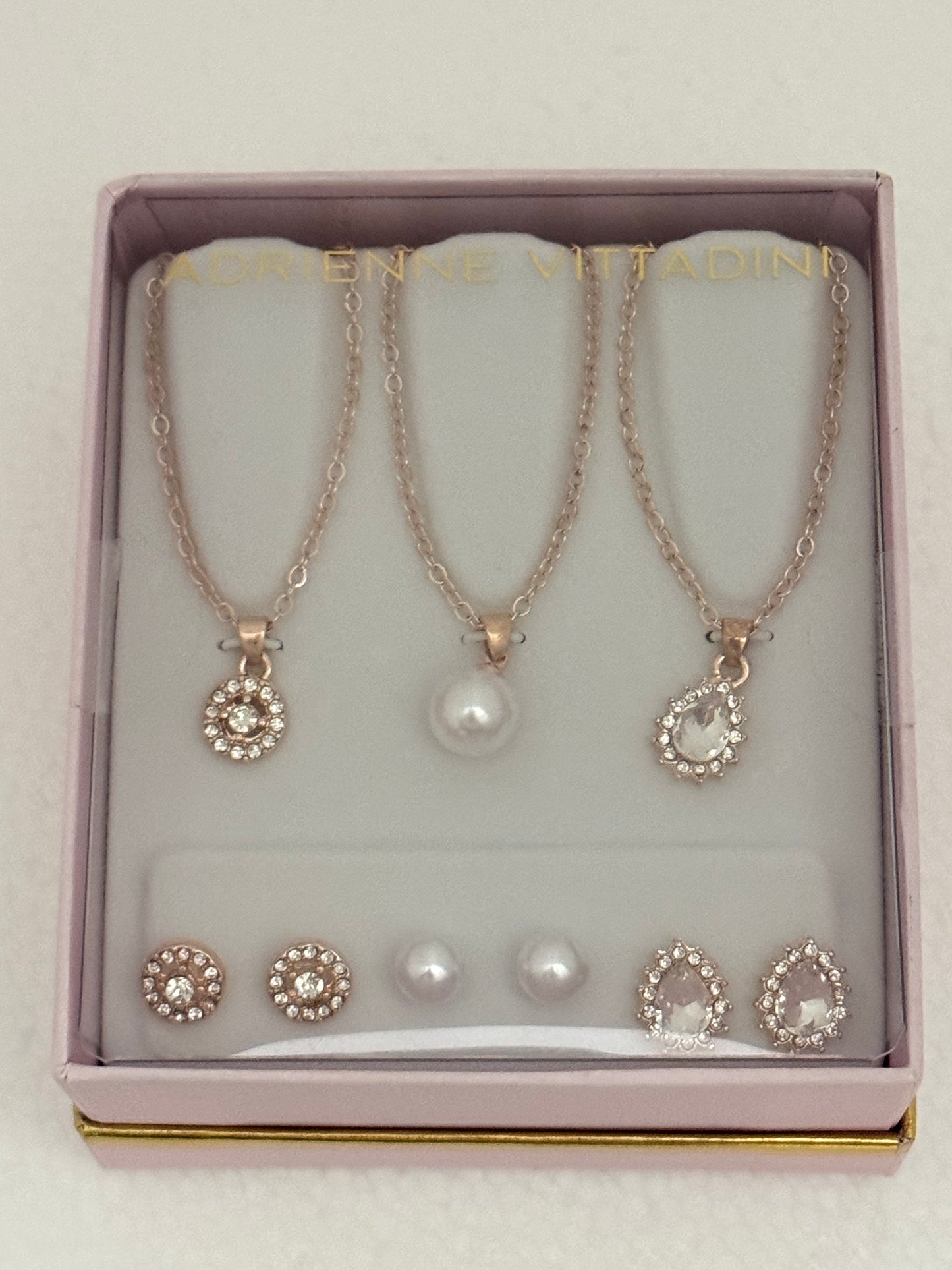 Adrienne Vittadini Elegant Necklaces & Earrings 9-piece Jewelry Gift Set